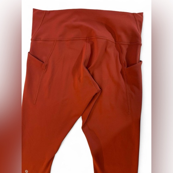 Lululemon Wunder Train High-Rise Tight 25” Terra Orange Size 14 Pockets - Picture 8 of 16